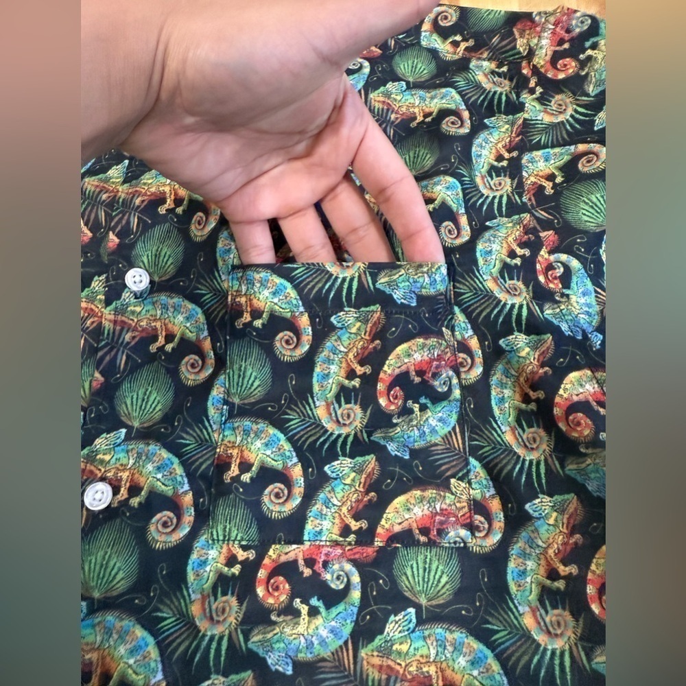 WeSC Unisex Shirt Short Sleeve Oden Chameleons 4 Men’s M Medium Women’s L Large - Picture 3 of 10